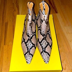 The Frankie Shop snake skin bootie
